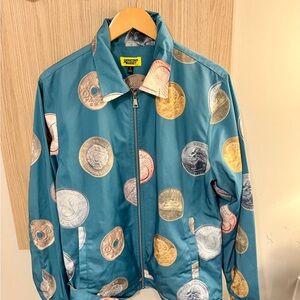 Schott NYC Men's Coin Print Jacket - Teal